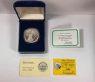 1985 Liberty Mint Statue Of Liberty 1 Troy Oz .999 + Fine Silver Coin, Box, COA