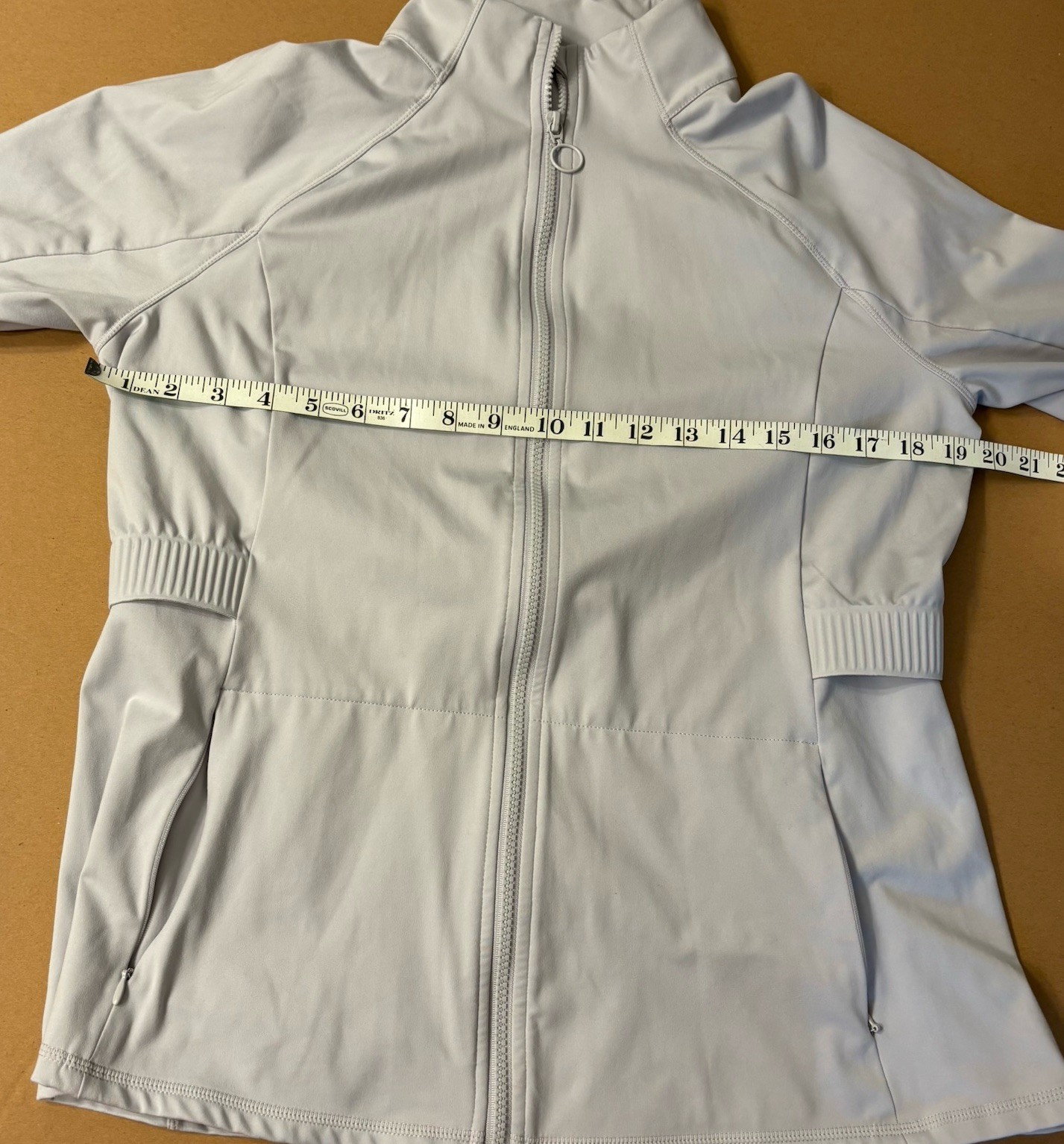 Fabletics Trinity Performance Jacket Light Gray Z… - image 5