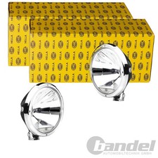 2x HELLA HALOGEN FERNSCHEINWERFER SATZ RUND S...