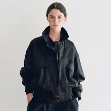 THE ROW Women's Autumn Winter Leather New Short Jacket