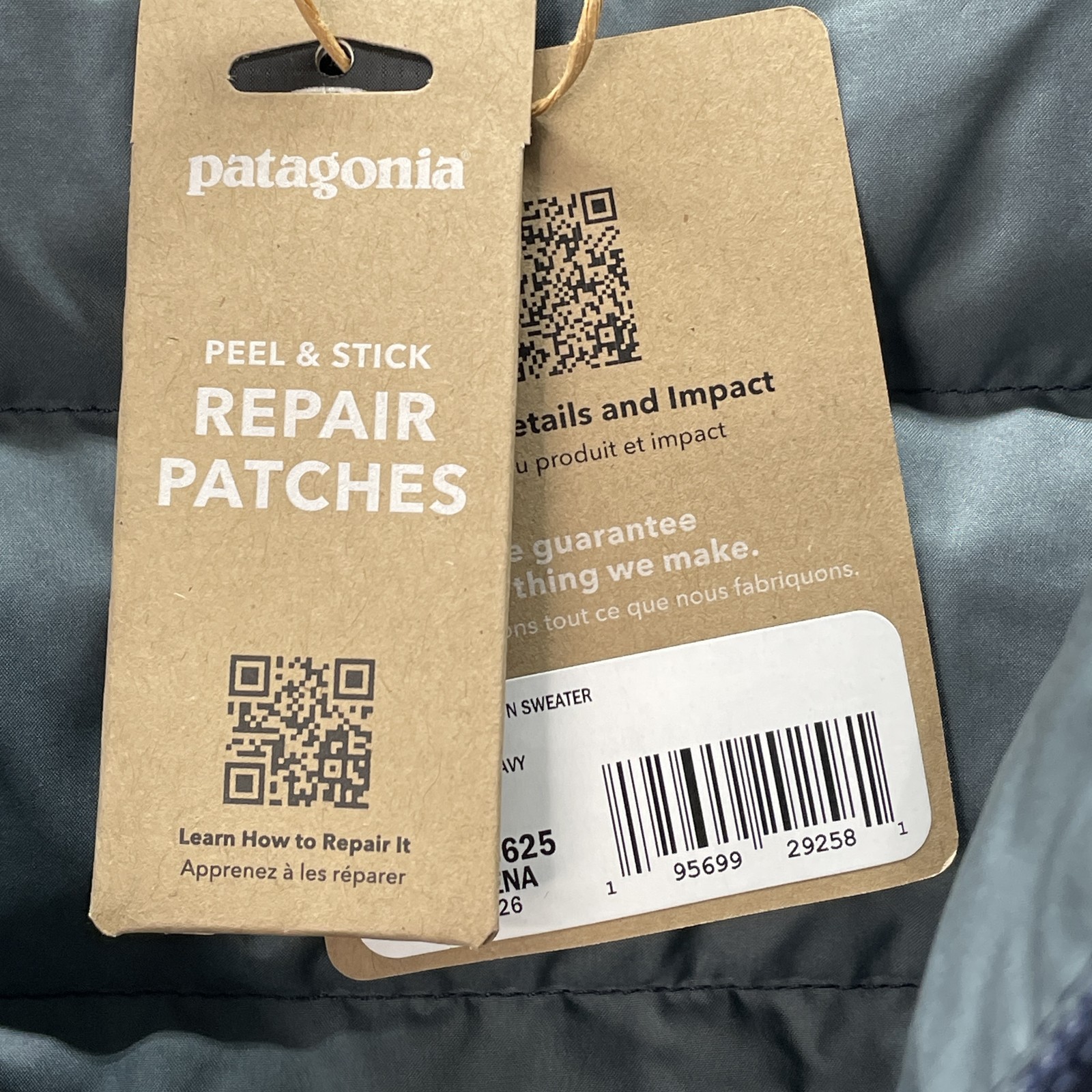 Patagonia Boys Down Sweater Jacket Navy Blue Size L Insulated Long Sleeve Zip Up thumbnail 8