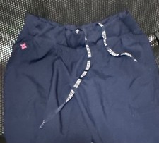 Med Couture Scrub Pants branded Drawstring Size XS navy blue