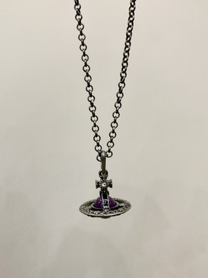 Vivienne Westwood Necklace Ornamental Small Orb Purple Gunmetal | eBay