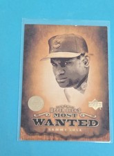 2001 Upper Deck Most Wanted #MW5 Sammy Sosa Chicago Cubs BASEBALL Card 1C