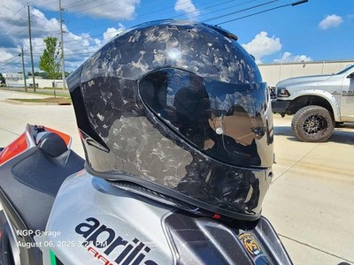 Scorpion EXO-R1 Air Carbon Onyx Motorcycle Helmet Forged Carbon Fiber, Medium
