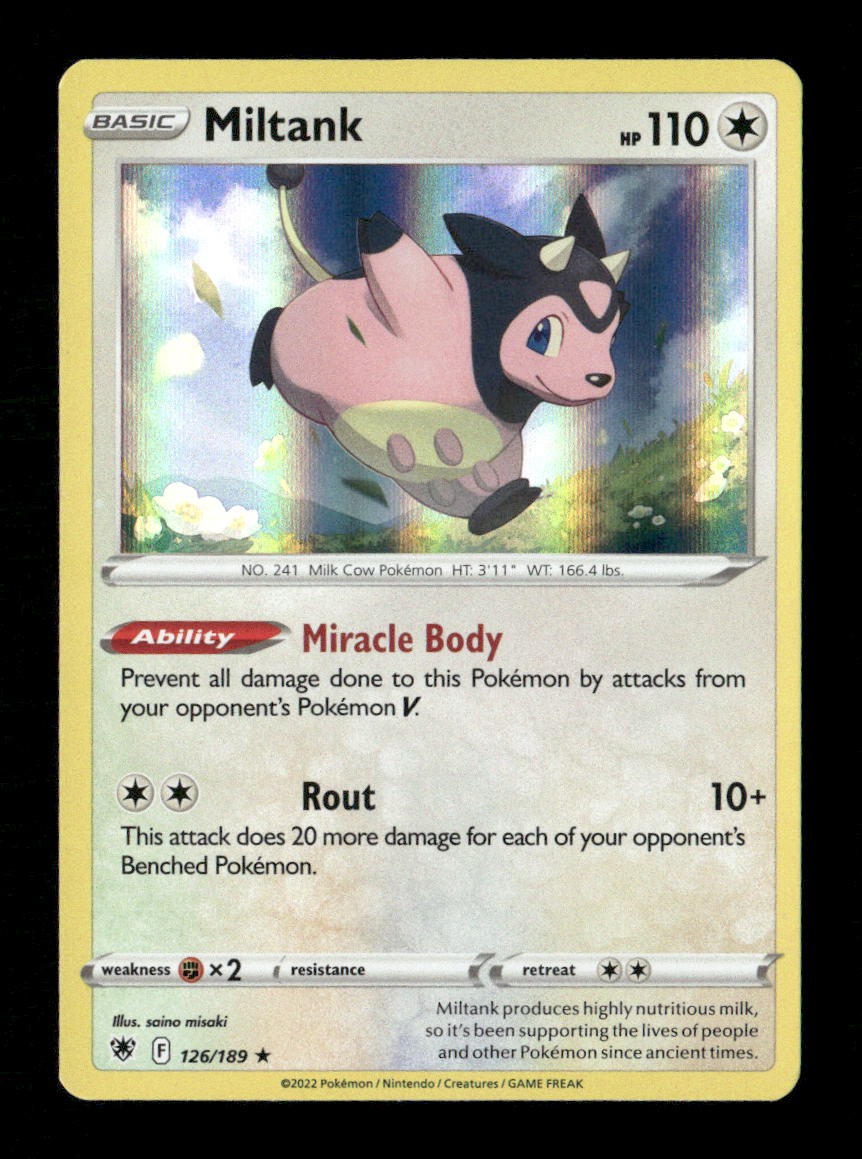 Miltank Holo Holo Rare SWSH10: Astral Radiance 126/189 NM Pokemon NM