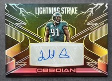 Fletcher Cox 2020 Obsidian Lightning Strike Autograph 001/100 BOOKEND Auto #LS8