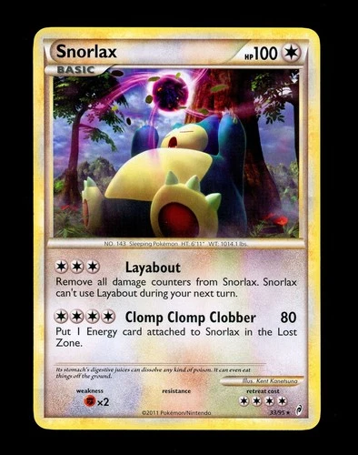 2011 Pokemon SNORLAX Call of Legends Set RARE Non Holo COL Series Card 33/95 NM+