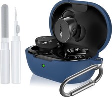 for Bose New QuietComfort Earbuds Case Cover, Soft Silicone Case for Bose Blue