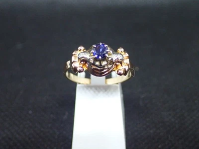 Bague en Or jaune  750/ème de 2.42g, saphir  / Bijoux d'occasion - Photo 1/4