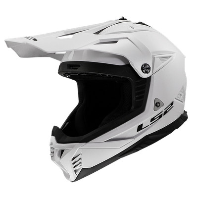 LS2 Gate II Solid Off-Road Helmet Gloss White  Medium