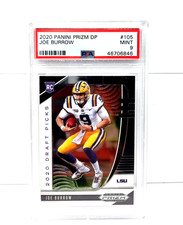 2020 Panini Prizm DP JOE BURROW RC Rookie Football Card PSA 9 MINT
