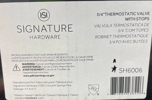Signature Hardware SH6006 Thermostatic Rough-In Valve *READ* - Picture 2 of 5