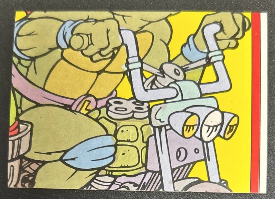 1989 Topps Teenage Mutant Ninja Turtles TMNT Sticker Card Turtle Team #10 VGEX - Image 2 of 2