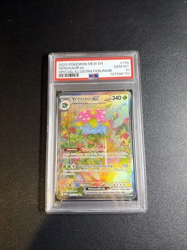 Pokémon TCG Venusaur EX Card 198/165 Scarlet & Violet 151 Sir PSA 10 Gem Mint