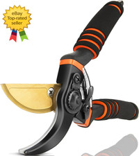 8.5 Inch Professional SK5 Steel Titanium Bypass Pruning Shears Heavy Duty Garden