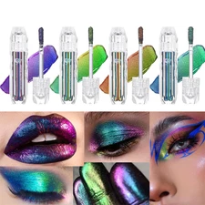 Halloween Makeup Shiny Colorful Chameleon Liquid Eye-shadow Glitter Lip Gloss