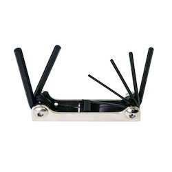 Klein 70582 7-Key Metric Folding Hex Key Set  Steel  1.5mm-10mm Sizes