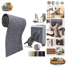 Durable Dark Gray Cat Scratch Mat - Self-Adhesive and Scratch-Resistant Design