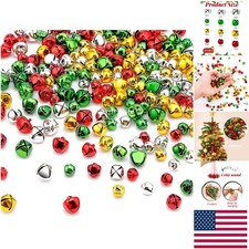 200 Colorful Metal Jingle Bells - Perfect for Christmas and Halloween Crafts