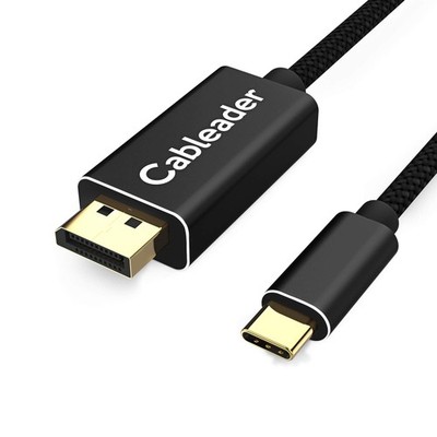 USB C to DisplayPort Cable 4K@60HZ 2K@144HZ，Thunderbolt 3 dp Black 