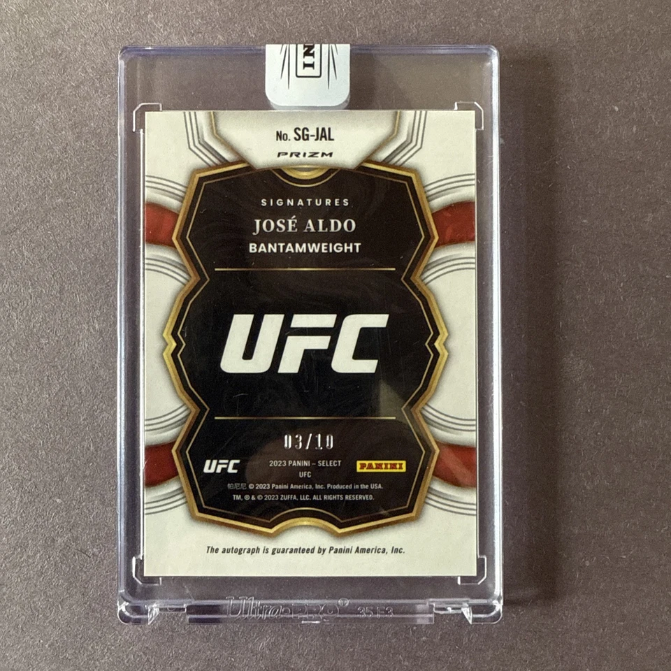 2023 UFC Panini Select Jose Aldo Signature - Gold #3/10 - Image 2 of 2