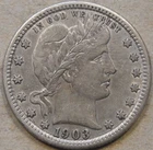 1903 Barber Quarter 25c XF as Pictured L3-3