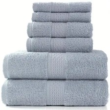 Bath Towel Washcloth Cotton Solid Color Soft Absorbent Towels...