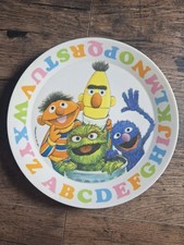 Vintage Sesame Street Muppets, Inc. 1971, 1977 8" A-Z Alphabet Child's Plate NHP