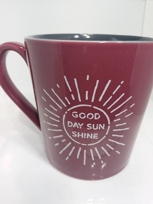 GOOD DAY SUNSHINE MUG.  LIFE IS GOOD COFFEE MUG. SUNSHINE DECO MUG. B280