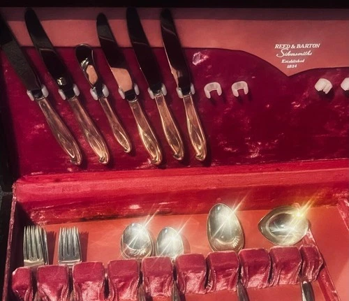 New ListingReed & Barton Silver Plate Flatware Set