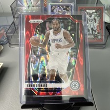 2024-25 Panini Prizm Kawhi Leonard #189 Red Seismic Prizm 129/299 Clippers