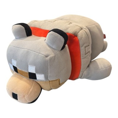 Minecraft Wolf Plush Weighted Mojang Jinx Figure Gray 15'' Anxiety Soothing
