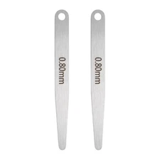 2pcs Metric Thickness Feeler Gauge 0.8mm Single Blade Tapered Feeler Gauge