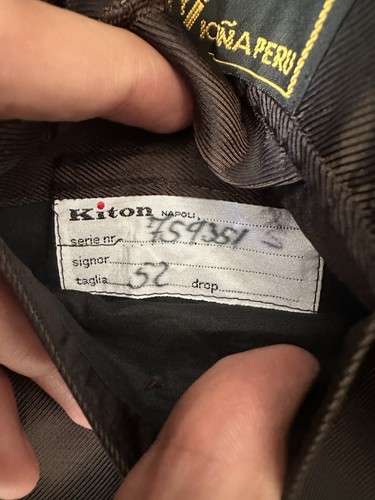 Kiton Cashmere Vicuna Overcoat Size 42US 52EU Dark Brown RRP 8.999$ - Picture 13 of 13