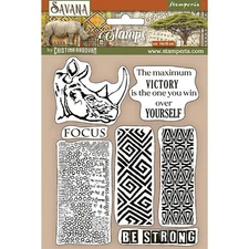 Stamperia Cling Rubber Stamp 5.5"X7"-Graffiti, Savana