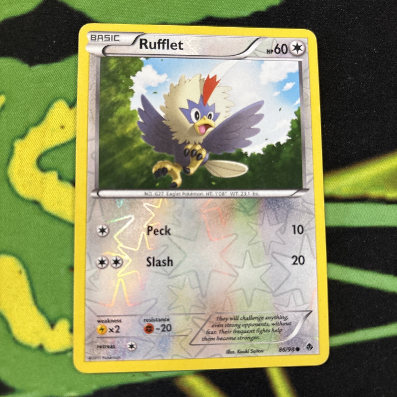 Pokémon Rufflet Reverse Holo 86/98 EPO Emerging Powers LP