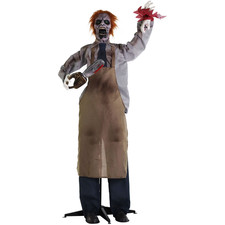 5.5 Ft Animatronic Zombie with Lights and Sound Halloween Decoration