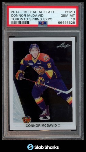2015 LEAF ACETATE TORONTO SPRING EXPO #EXPO-CMD CONNOR MCDAVID RC ROOKIE PSA 10