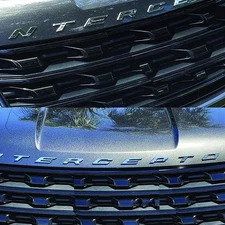 Fits 11-19 Expl Interceptor Hood Letters Emblem Decal Matte Black