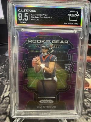 #ad #ad 2023 Prizm Cj Stroud Rookie Gear Purple Pulsar Arena 9.5 $45.00