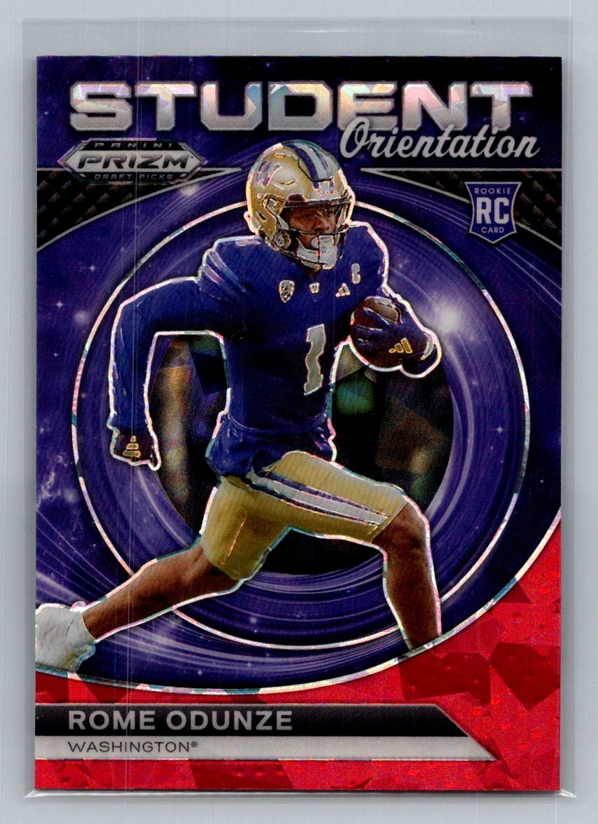 2024 Panini Prizm Draft Picks - Student Orientation Rome Odunze #SO-RO Red Ice