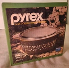 VINTAGE PYREX SPRING BLOSSOM GREEN 1.5 QT COVERED CASSEROLE NEW IN BOX 484-1-N
