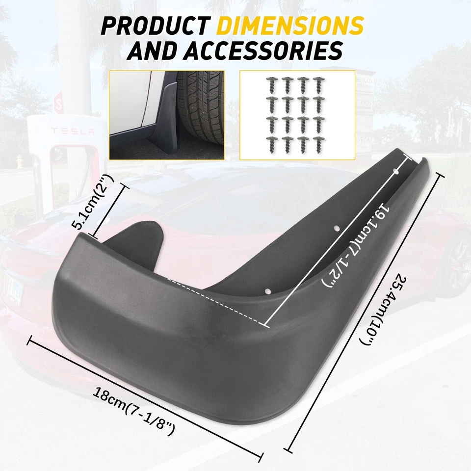 For Honda Civic Del Sol Front Rear Mudguard Mud Flap Guard Splash Mudflap Fender - Изображение 4 из 4