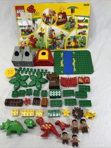 2605 Vorschule Dinosaurier Park Lego Duplo unvollständig Höhlenmensch Triceratops Trex