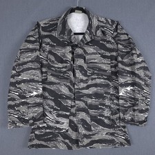 Atlanco Tiger Stripe Camo Shirt Men Small Long Gray Camouflage Military Spec Ops