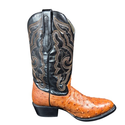 JB Dillon Straußenstiefel Herren 9,5 R-Zehe Kammern Western Cowboy Handarbeit Leder - Bild 3 von 15