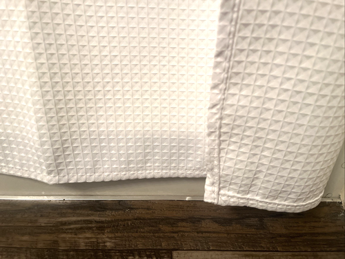Cortina de Ducha - Patrón Gofre Geométrico Blanco, Decoración de Baño Moderna, Nueva en P - Imagen 5 de 5