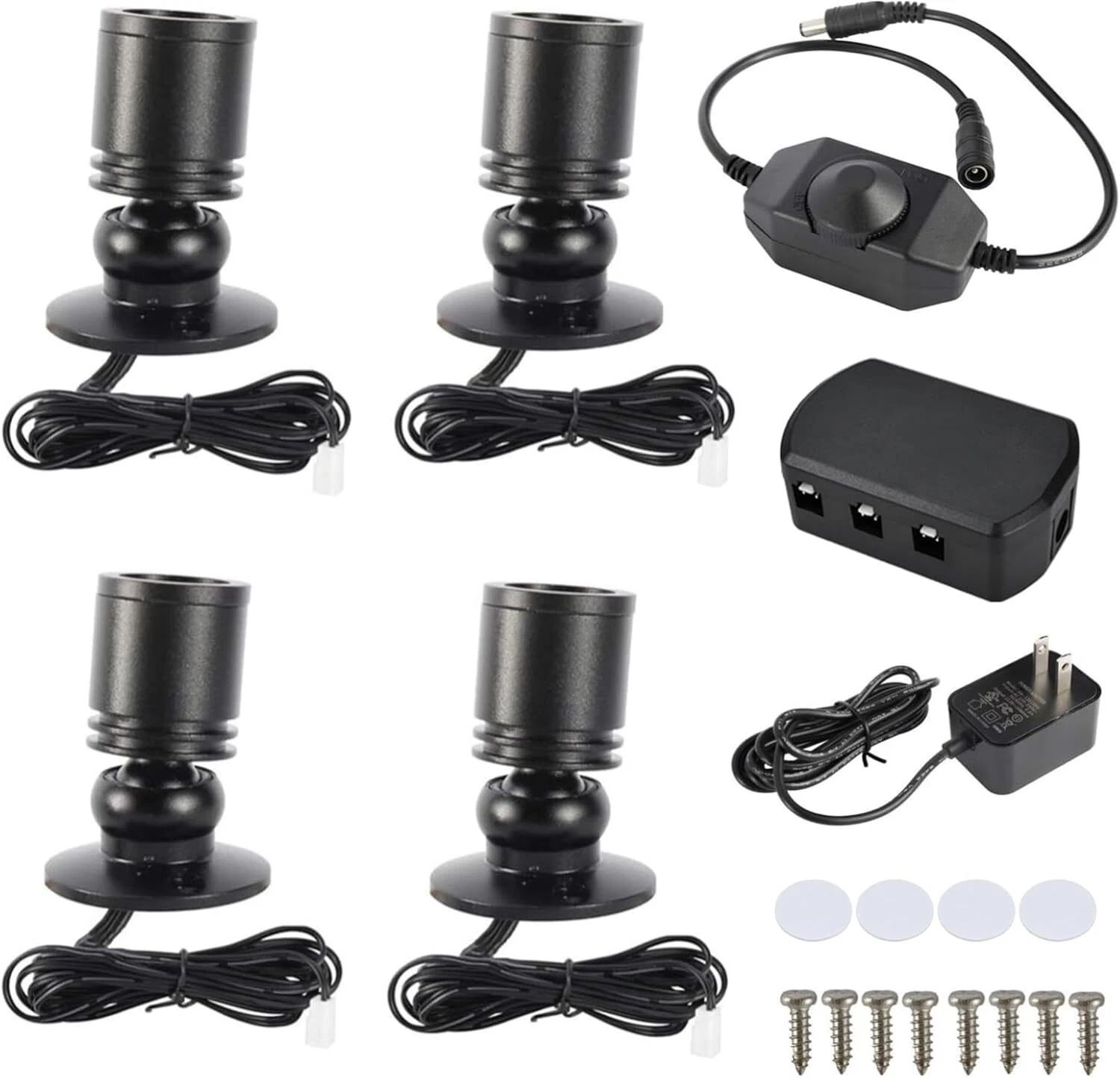 4 Pack Dimmable USB Mini LED Spotlight Jewelry Showcase Display Light 3000k