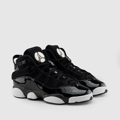 air jordan 6 rings black and gold